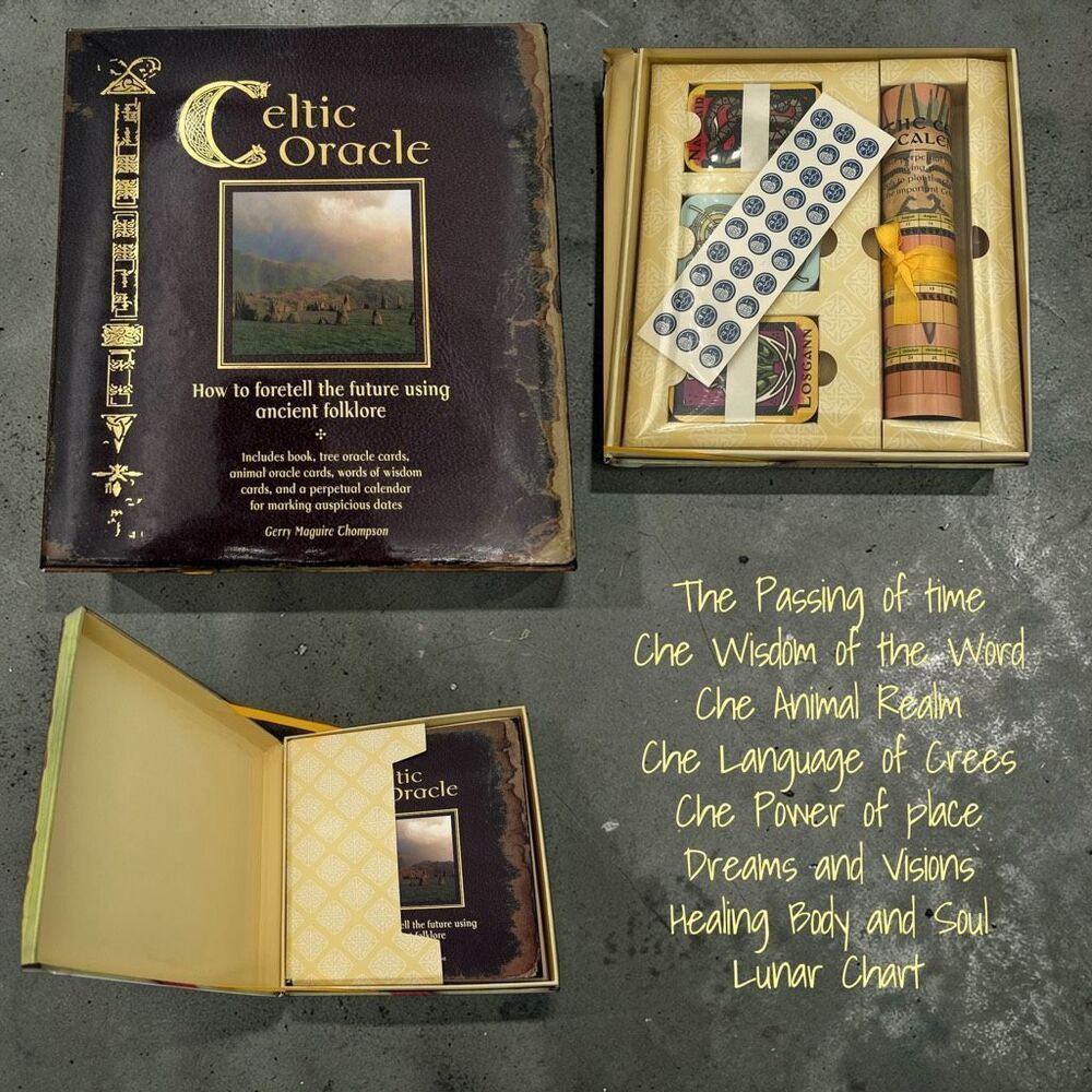 NWOT The Celtic Oracle Kit Book and Card Set by Gerry Maguire Thompson. Tarot
